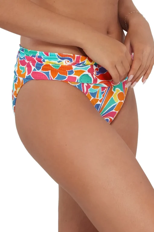 Sunsets Festive Floral Sandbar Rib Unforgettable Bottom< Plus Size | Bikini Bottoms