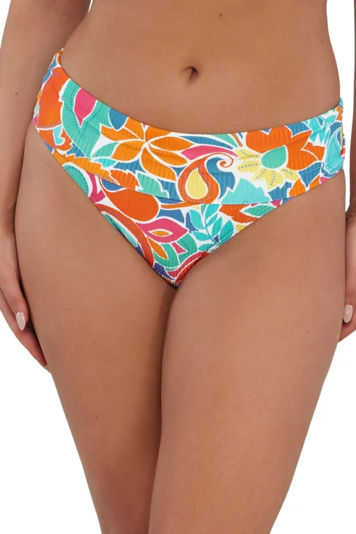 Sunsets Festive Floral Sandbar Rib Hannah High Waist Bottom< Plus Size | High-Waist