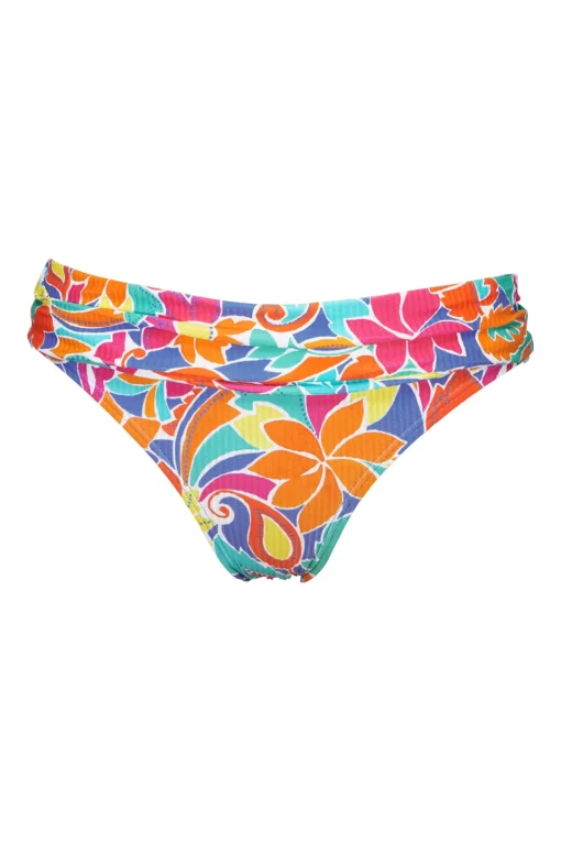 Sunsets Festive Floral Sandbar Rib Unforgettable Bottom< Plus Size | Bikini Bottoms