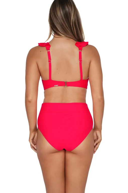 Sunsets Geranium Capri High Waist Bottom< Plus Size | Bikini Bottoms