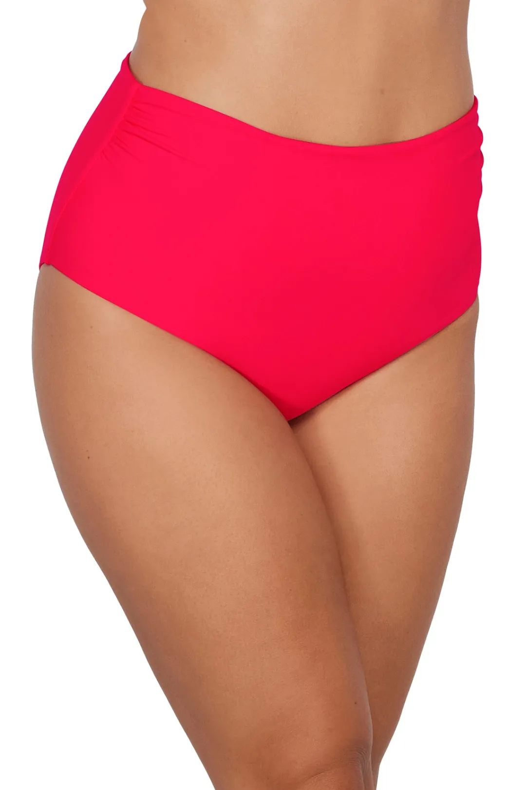 Sunsets Geranium Capri High Waist Bottom< Plus Size | Bikini Bottoms