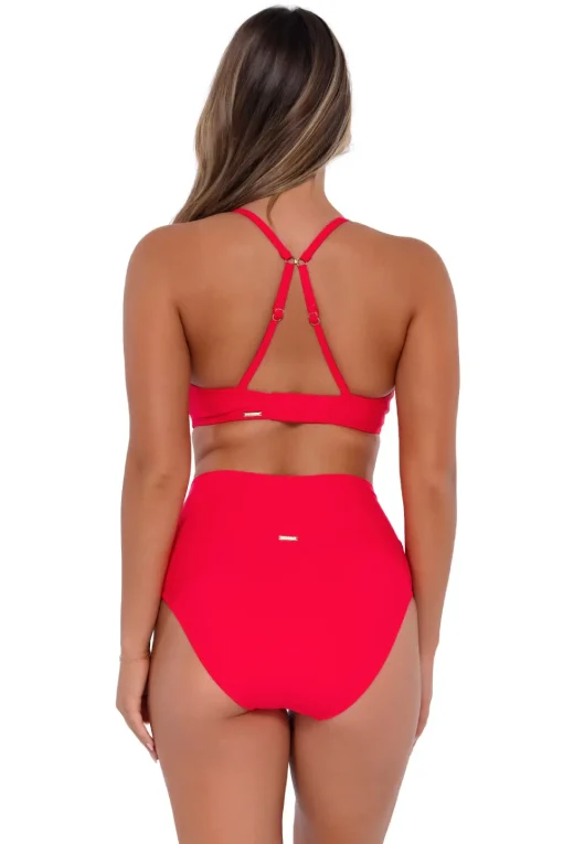 Sunsets Geranium Hannah High Waist Bottom< High-Waist