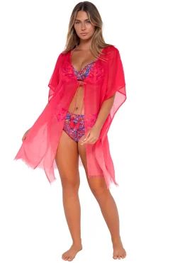 Sunsets Geranium Maldives Tunic< Cover-Ups