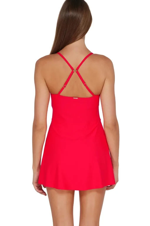 Sunsets Geranium Naomi Swim Dress One Piece< Swim Dress