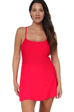 Sunsets Geranium Naomi Swim Dress One Piece< Swim Dress