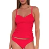 Sunsets Geranium Simone Tankini Top< Tankinis