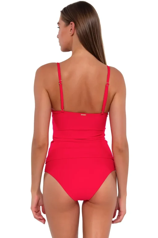 Sunsets Geranium Simone Tankini Top< Tankinis