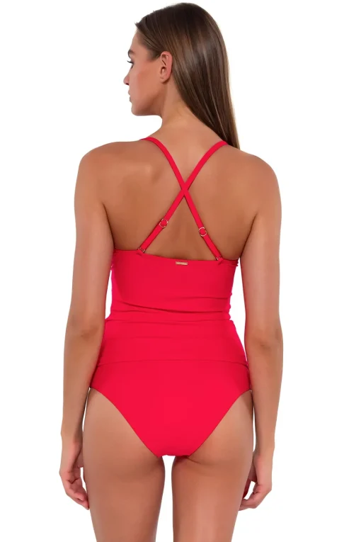 Sunsets Geranium Simone Tankini Top< Tankinis