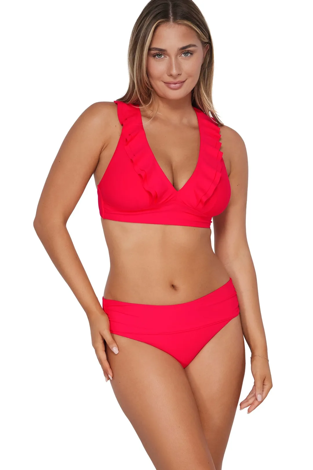 Sunsets Geranium Willa Wireless Top< Plus Size | Wire-Free