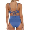 Sunsets Harbor Blue Sandbar Rib Hannah High Waist Bottom< High-Waist | Bikini Bottoms