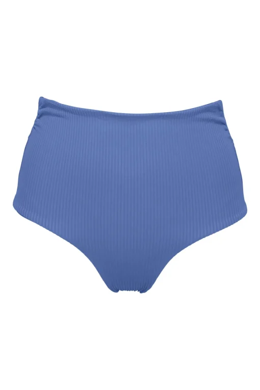 Sunsets Harbor Blue Sandbar Rib Capri High Waist Bottom< Plus Size | High-Waist