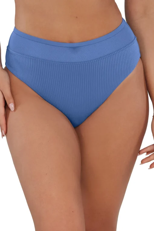 Sunsets Harbor Blue Sandbar Rib Annie High Waist Bottom< Plus Size | High-Waist