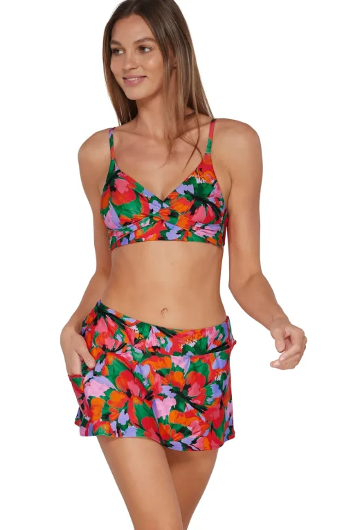 Sunsets Hummingbird Cove Sporty Swim Skirt Bottom< Plus Size