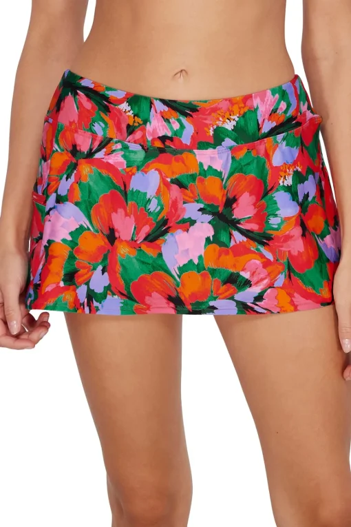 Sunsets Hummingbird Cove Sporty Swim Skirt Bottom< Plus Size