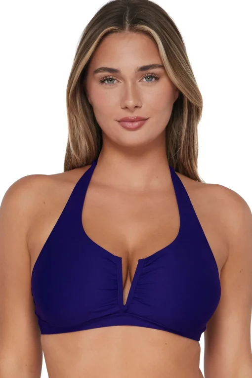 Sunsets Indigo Vienna V-Wire Top< Plus Size | Underwire