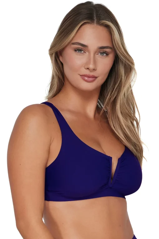 Sunsets Indigo Vienna V-Wire Top< Plus Size | Underwire