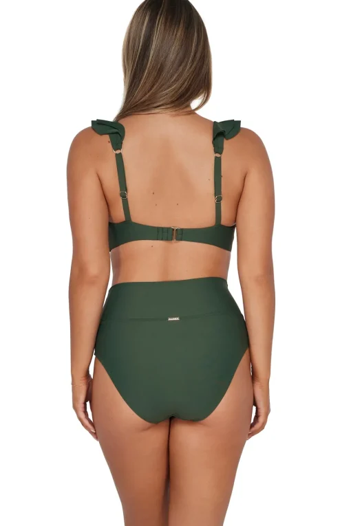 Sunsets Island Green Hannah High Waist Bottom< High-Waist | Bikini Bottoms