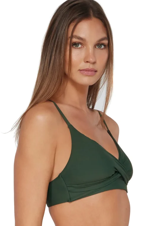 Sunsets Island Green Lyla Bralette Top< Wire-Free