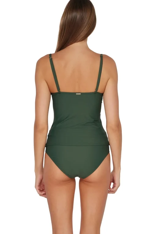 Sunsets Island Green Simone Tankini Top< Wire-Free | Tankinis