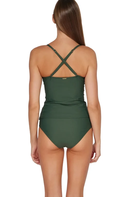 Sunsets Island Green Simone Tankini Top< Wire-Free | Tankinis