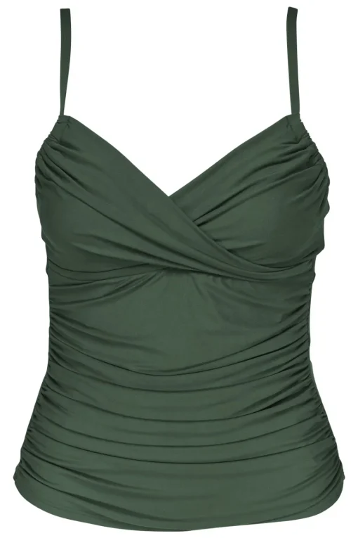 Sunsets Island Green Simone Tankini Top< Wire-Free | Tankinis