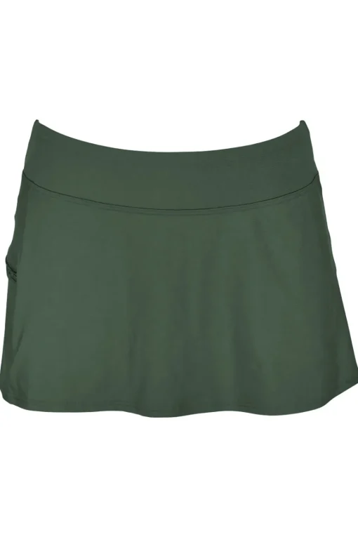 Sunsets Island Green Sporty Swim Skirt Bottom< Plus Size