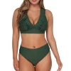 Sunsets Island Green Willa Wireless Top< Plus Size | Wire-Free