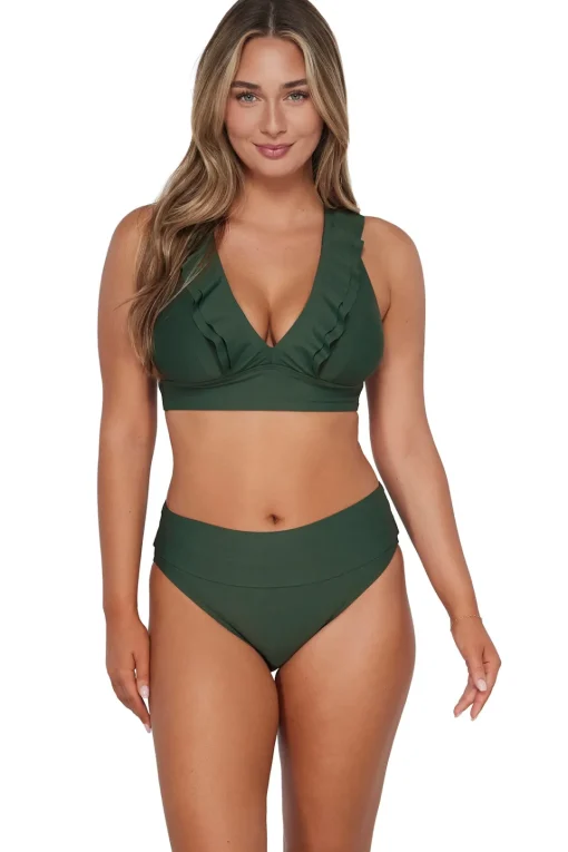 Sunsets Island Green Willa Wireless Top< Plus Size | Wire-Free