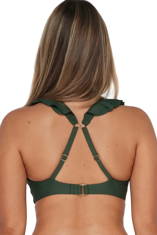 Sunsets Island Green Willa Wireless Top< Plus Size | Wire-Free