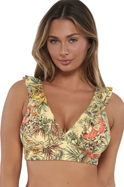 Sunsets Island Spice Willa Wireless Top< Plus Size | Wire-Free
