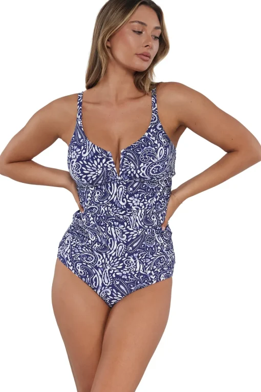Sunsets Marina Zuri V-Wire Tankini Top< Plus Size | Underwire