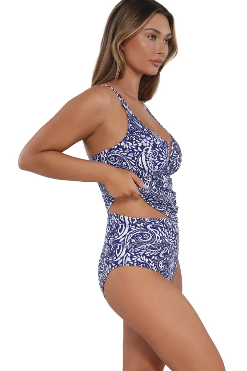 Sunsets Marina Zuri V-Wire Tankini Top< Plus Size | Underwire
