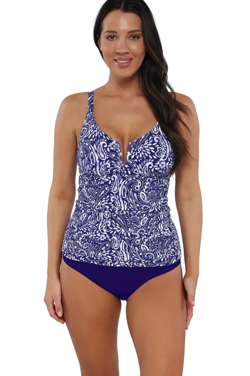 Sunsets Marina Zuri V-Wire Tankini Top< Plus Size | Underwire