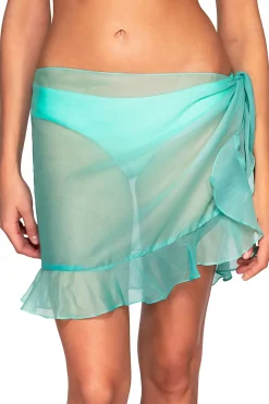 Sunsets Mint Short and Sweet Skirt< Cover-Ups