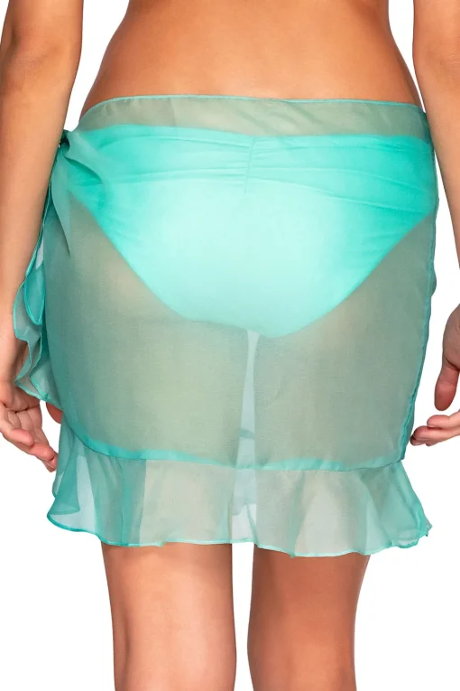 Sunsets Mint Short and Sweet Skirt< Cover-Ups
