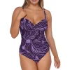 Sunsets Mystic Palms Serena Tankini Top< Plus Size | Underwire
