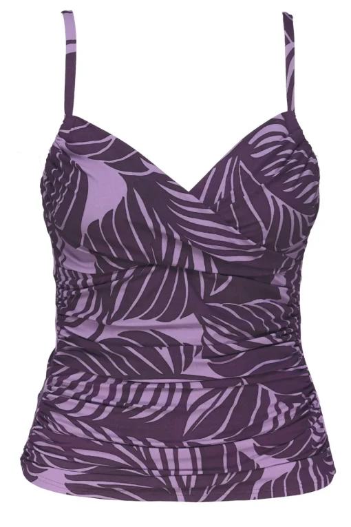 Sunsets Mystic Palms Serena Tankini Top< Plus Size | Underwire