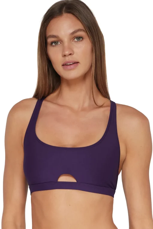 Sunsets Paradise Plum Brandi Bralette Top< Wire-Free | Bikini Tops
