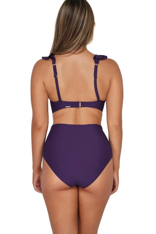 Sunsets Paradise Plum Capri High Waist Bottom< Plus Size | High-Waist