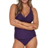 Sunsets Paradise Plum Forever Tankini Top< Plus Size | Underwire
