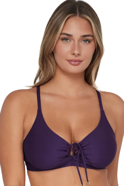 Sunsets Paradise Plum Kauai Keyhole Top< Plus Size | Underwire