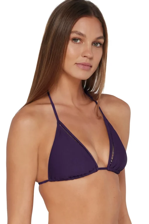 Sunsets Paradise Plum Laney Triangle Top< Wire-Free | Bikini Tops
