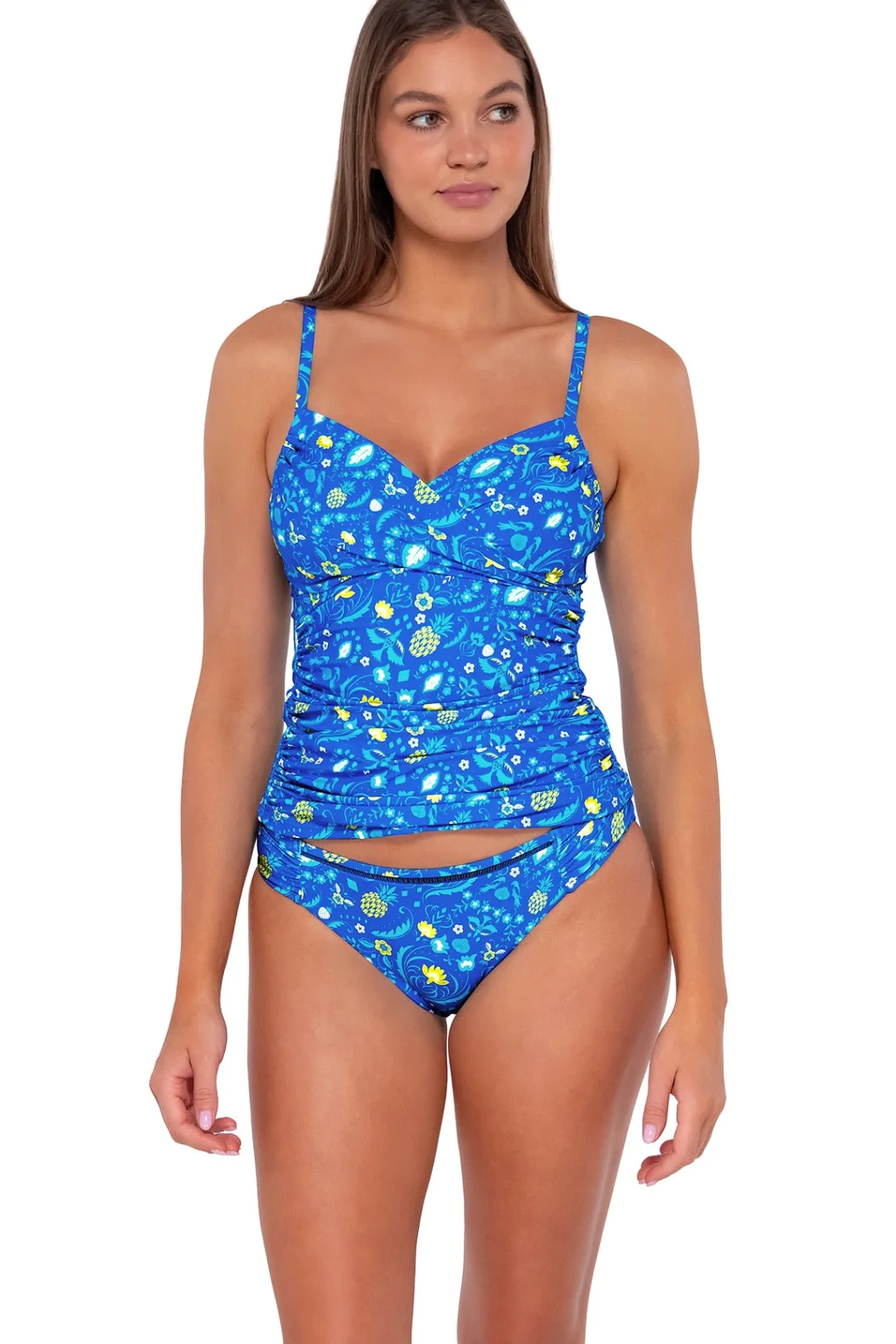 Sunsets Pineapple Grove Simone Tankini Top< Wire-Free | Tankinis