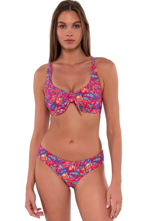 Sunsets Rue Paisley Brandi Bralette Top< Wire-Free | Bikini Tops