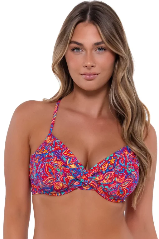 Sunsets Rue Paisley Crossroads Underwire Top< Plus Size | Underwire