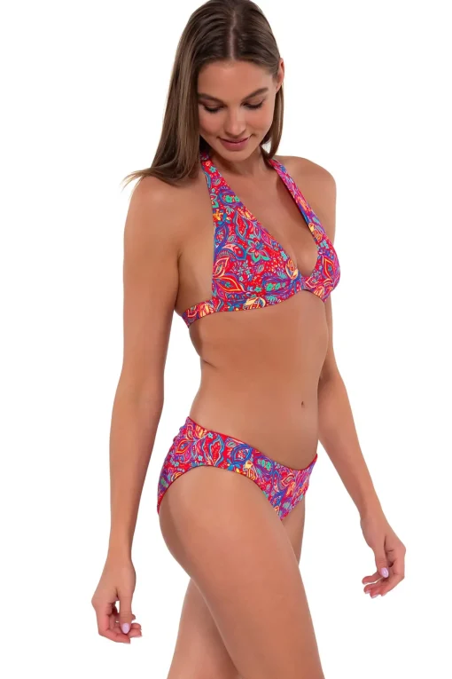 Sunsets Rue Paisley Faith Halter Top< Wire-Free | Bikini Tops