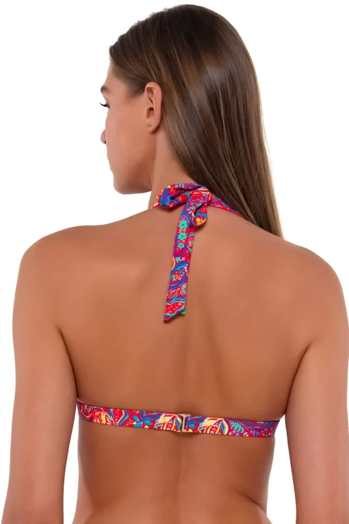 Sunsets Rue Paisley Faith Halter Top< Wire-Free | Bikini Tops