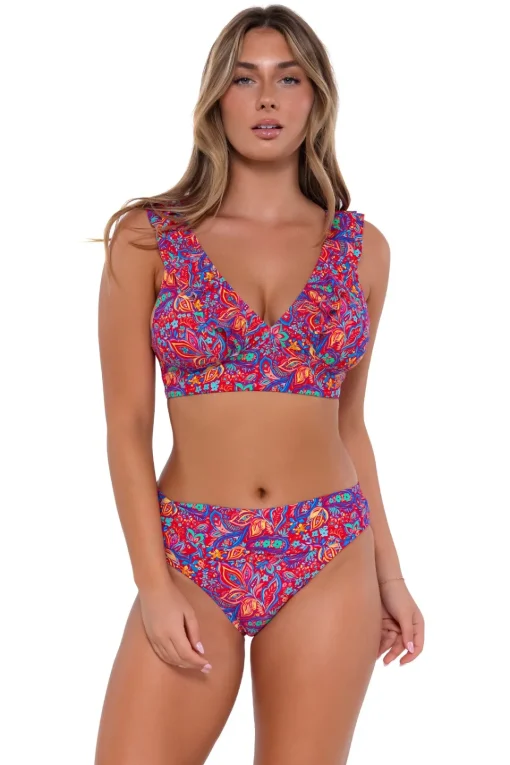 Sunsets Rue Paisley Willa Wireless Top< Plus Size | Wire-Free