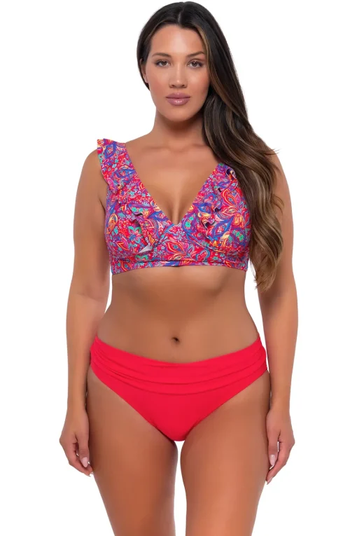 Sunsets Rue Paisley Willa Wireless Top< Plus Size | Wire-Free