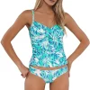 Sunsets Sea Breeze Sandbar Rib Simone Tankini Top< Wire-Free | Tankinis